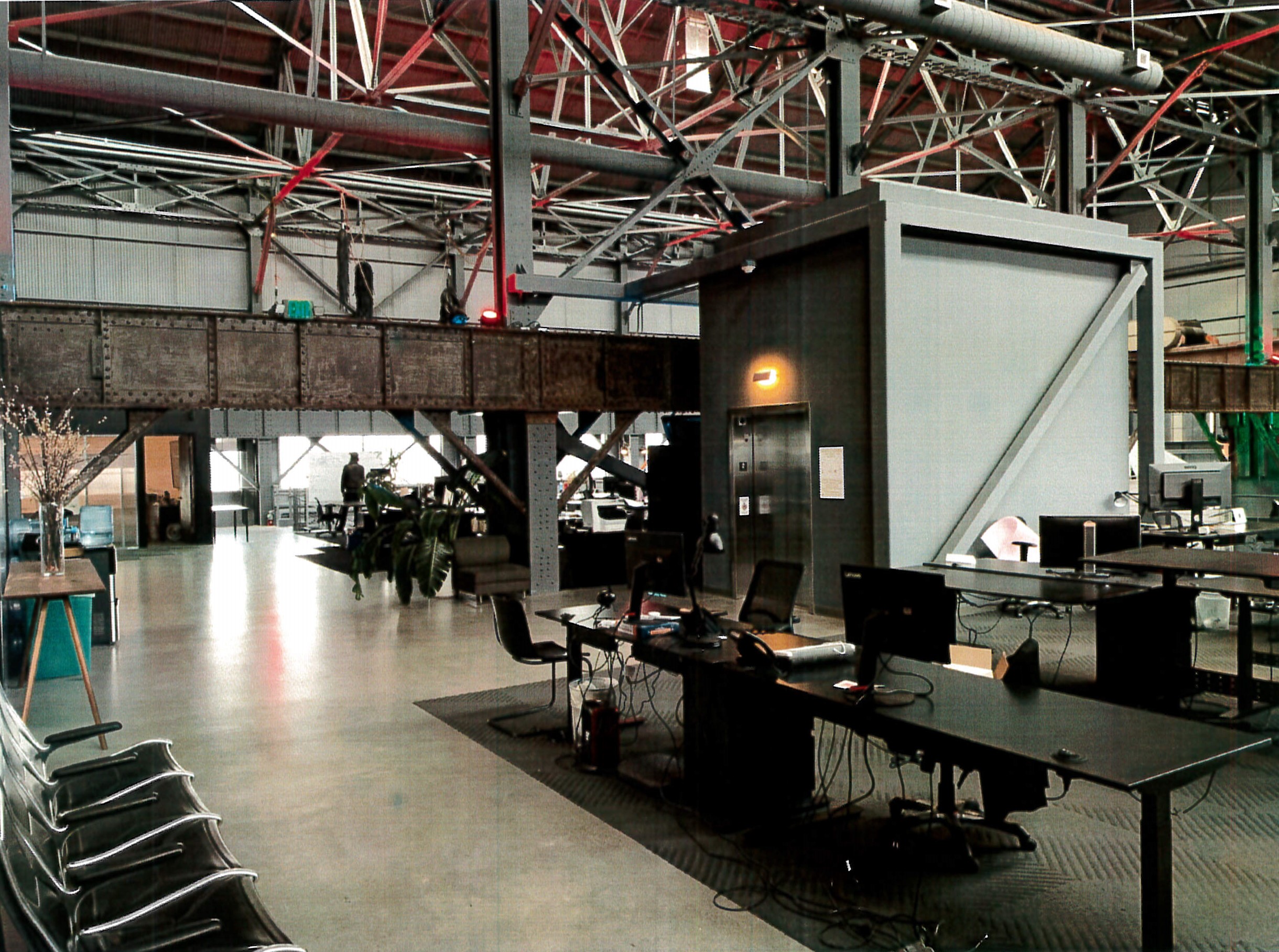 Interior view looking southeast